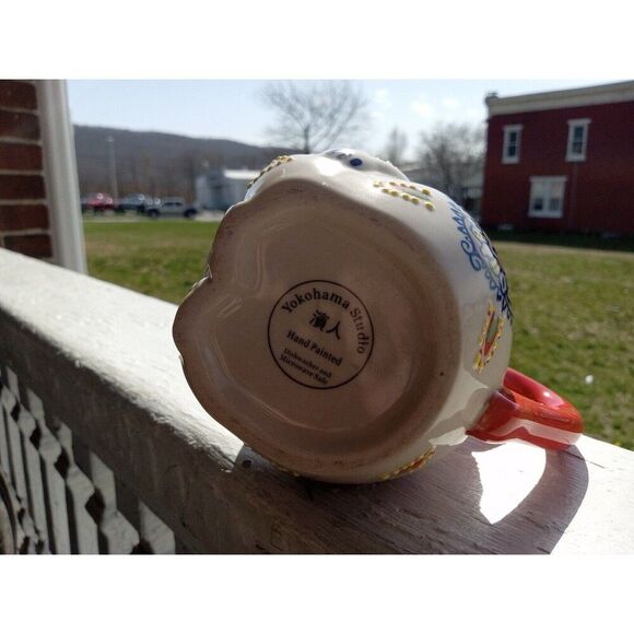 New Yokohama Studio Hand Painted Monkey Boho Artisan Coffee/Tea Mug - Picture 8 of 8